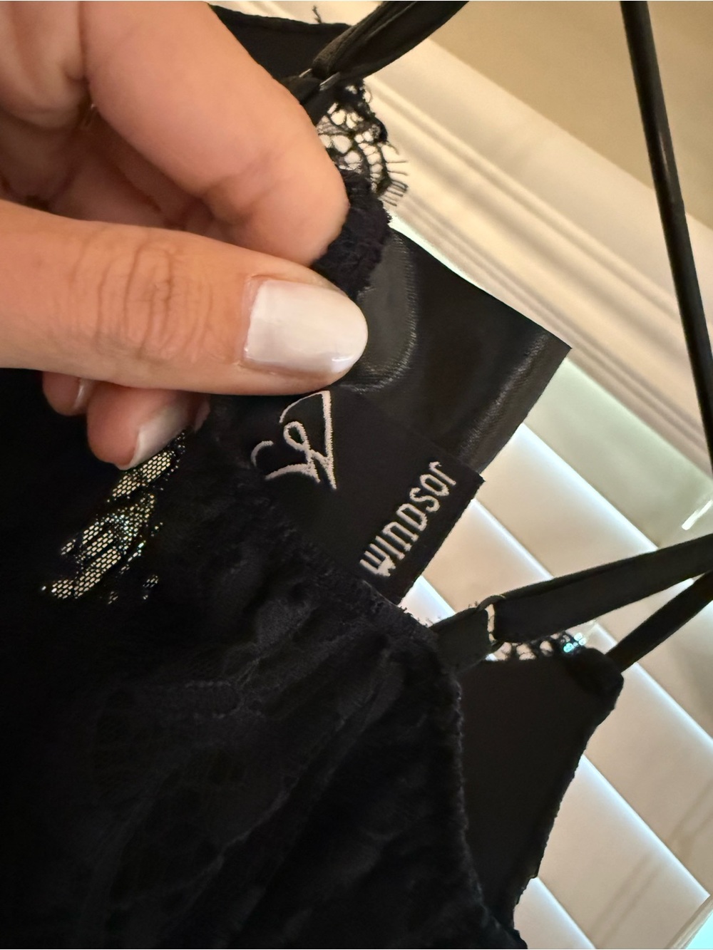 Windsor Black Lace Mesh Bodysuit - Picture 6 of 6